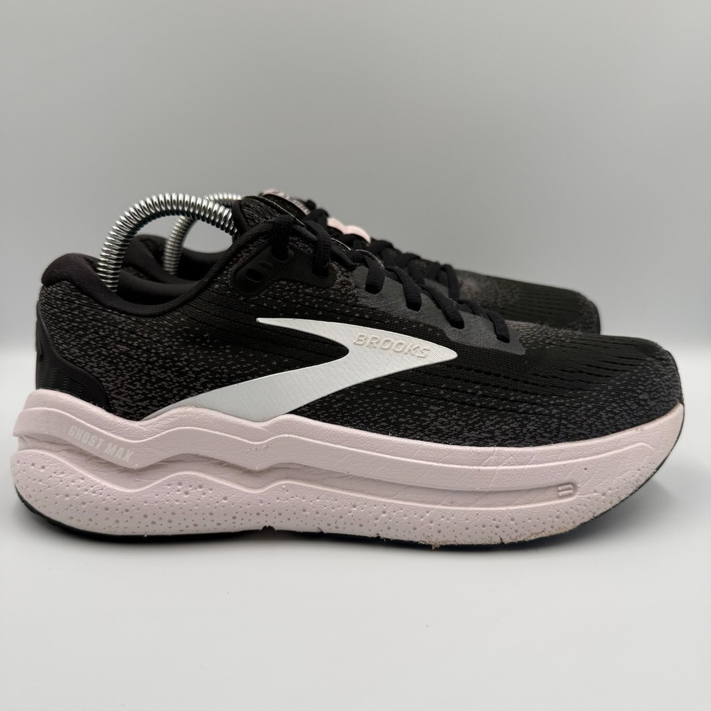 Brooks Ghost Max 2 Women's Size 9 Black White Running Shoes Sneakers 1204201B077